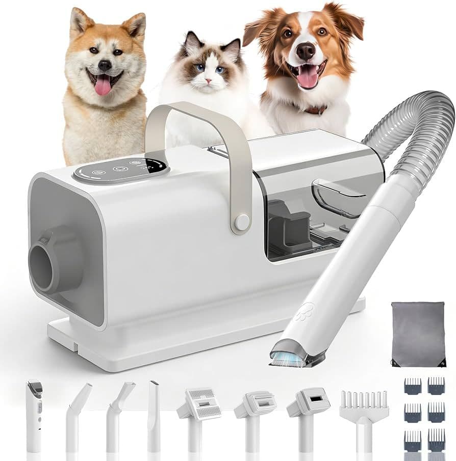 ペット用グルーミングキット 自動吸引機能付き トリミング 犬猫バリカン