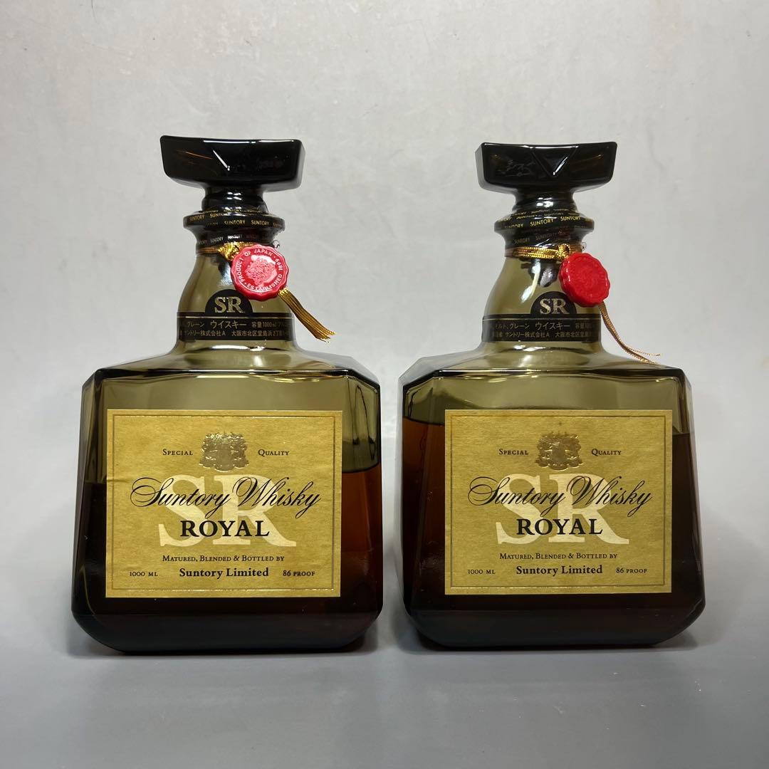 未開栓 古酒 サントリー ウイスキー ロイヤル 1000ml 2本まとめて 箱付