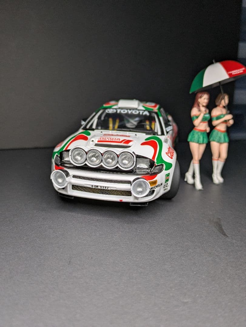タミヤ 1/24 カストロールセリカ と ハセガワ フィギュア(完成品)