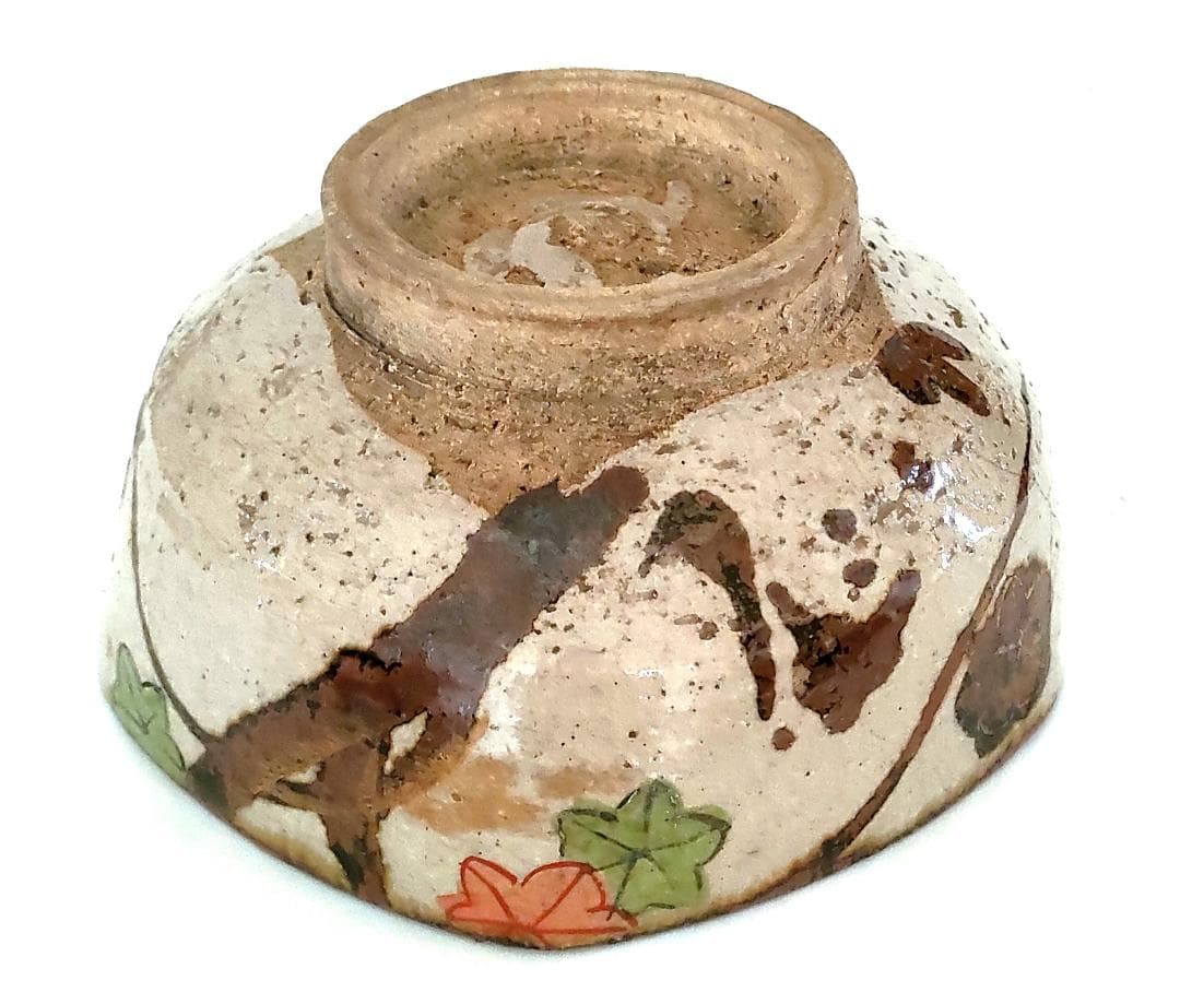 陶器 楓色絵図 五角形鉢 Ab-181