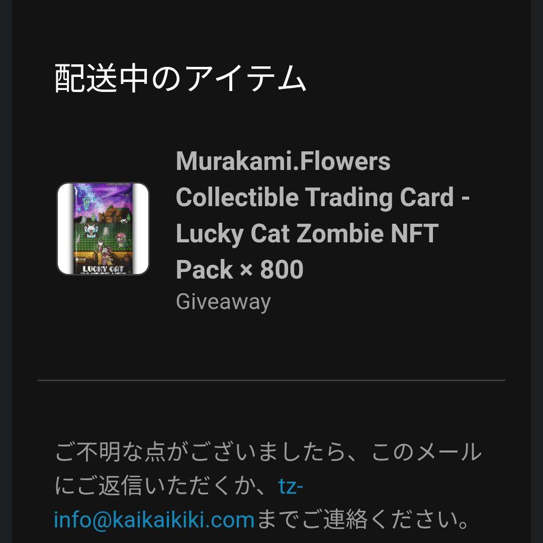 未開封 800パック Lucky Cat Zombie NFT限定トレカ 村上隆