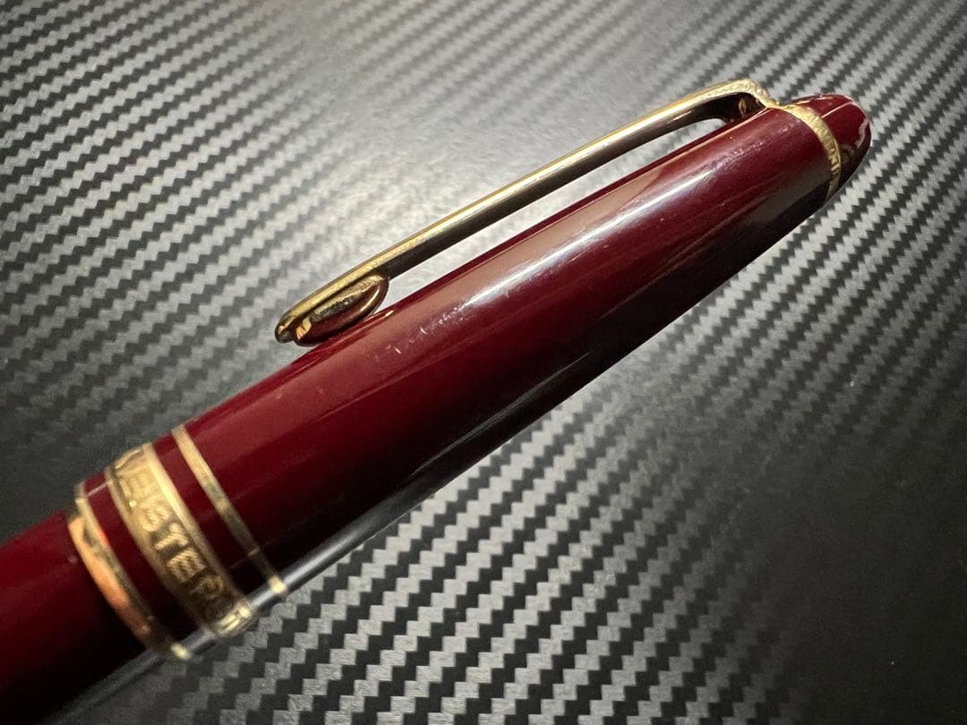 美品 フランス仕様 モンブラン 144 万年筆 ボルドー 中白 EF 18K