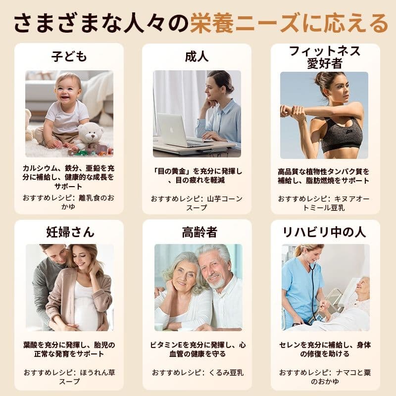 電動ブレンダー 多機能ジューサー 14 種調理モード 予約保温機能