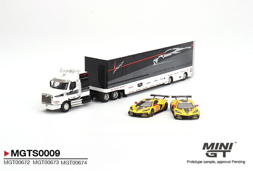 MINI GT Corvette Racing C8.R トレーラーセット