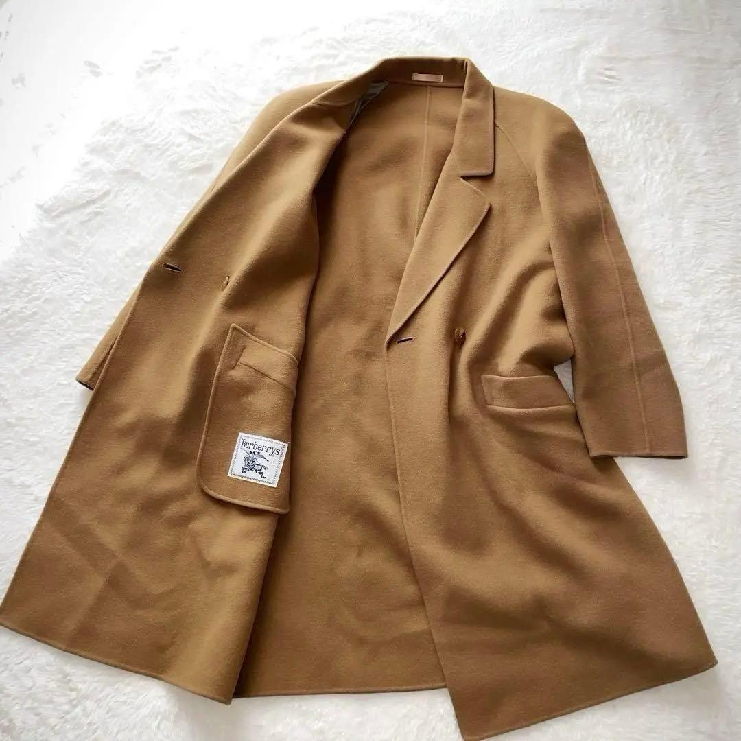 BURBERRY バーバリーズ ロングコート カシミヤ ウール ダブル キャメル