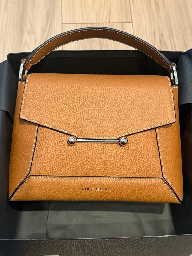 美品 STRATHBERRYストラスベリー モザイクバッグ　ブラウン