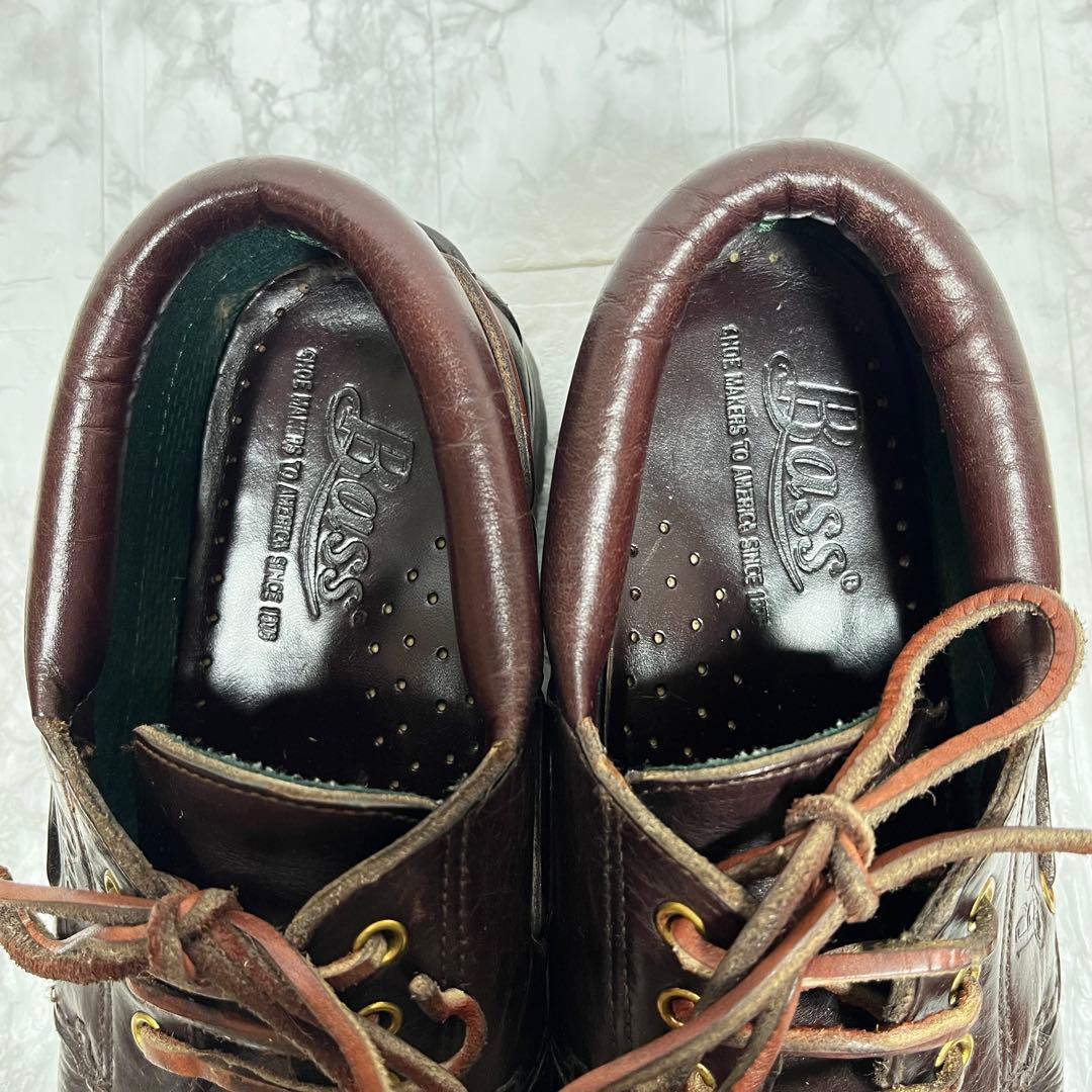 【美品】G.H BASS 3eye デッキシューズ　ダークブラウン　25㎝