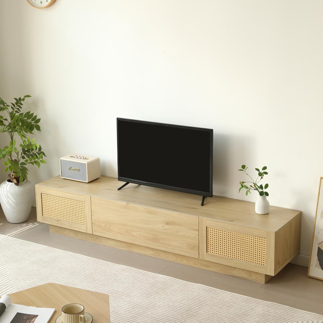 タイムセール！【幅180cm】テレビ台　引出し収納　リビングボードNATURAL