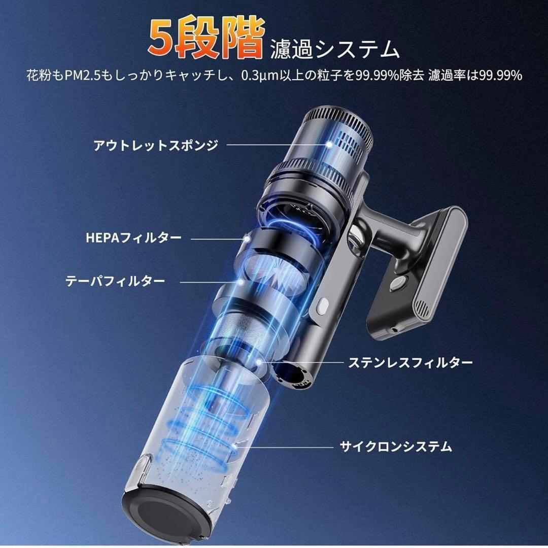 掃除機 コードレス 強力吸引 サイクロン 伸縮型 水拭き　コードレス掃除機