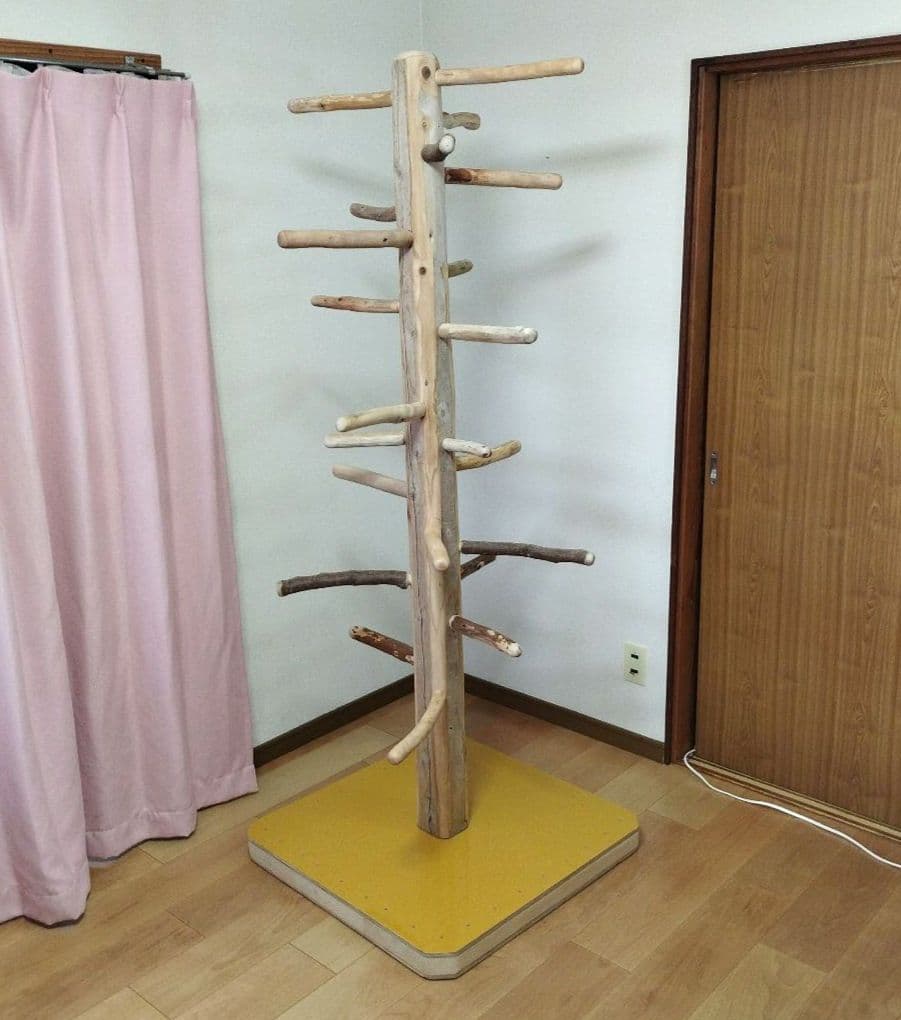 【大型鳥さん用】179.5cm眺め抜群♬ドッシリ重いバードスタンド
