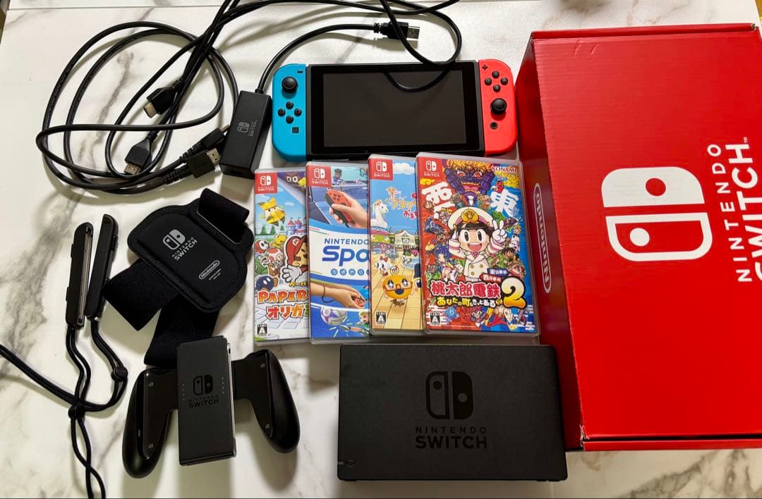 Nintendo Switch 本体 青/赤 + ゲームソフト4本