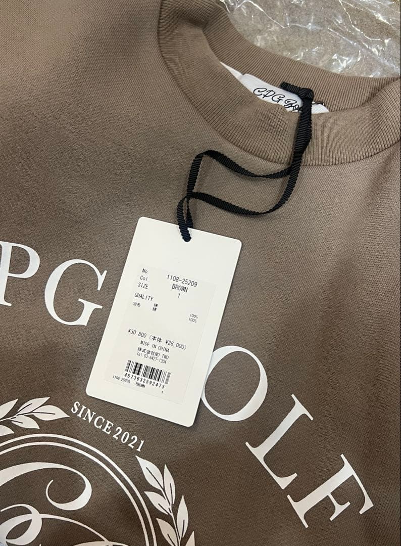 CPG GOLF 裏起毛付き　スウェット　セーター　タグ付き