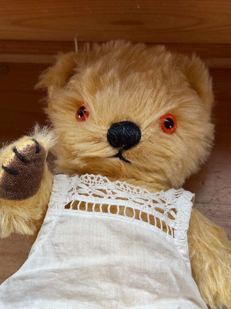 チャドバレー　アンティークテディベア アンティークドレス付き