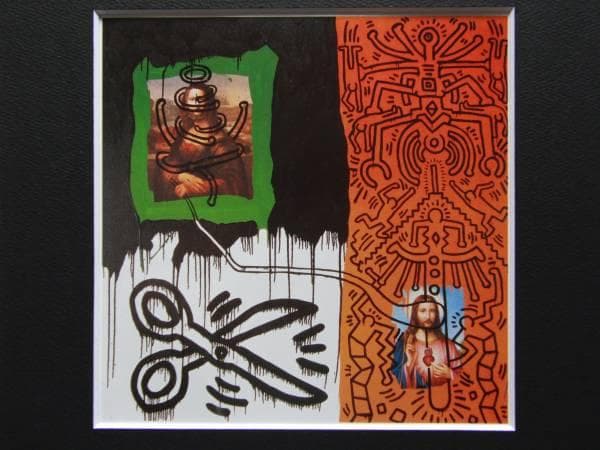 Keith Haring、No.171、希少画集画、新品額装付、状態良好