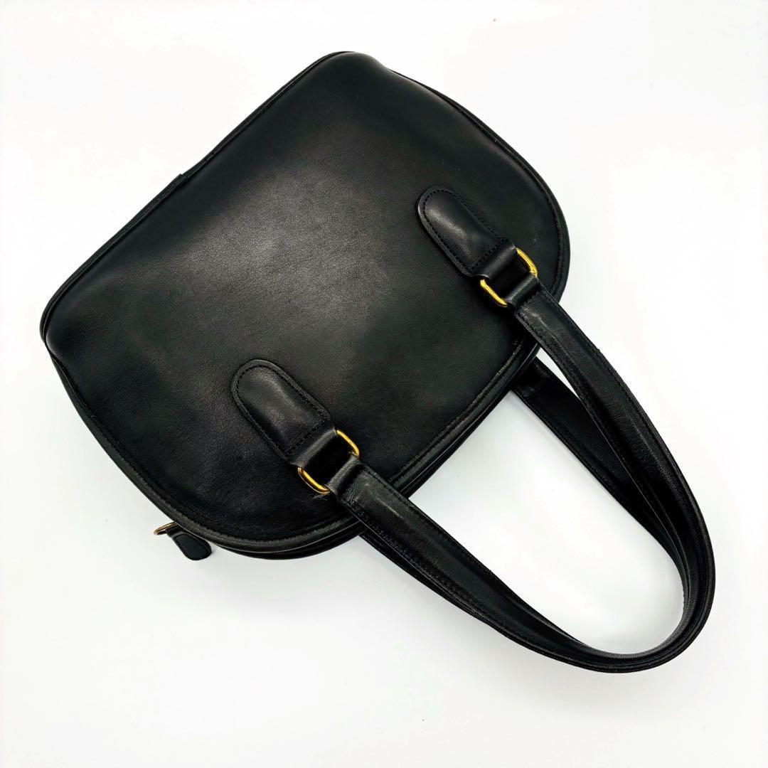 オールドコーチ レザー ハンドバッグ ブラック 黒 USA製 ヴィンテージ