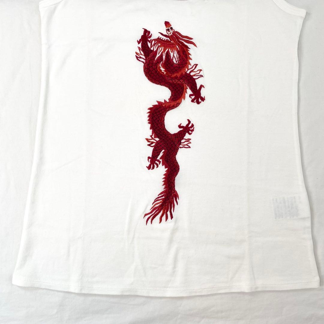新品✨ VIVIENNE TAM タンクトップ 龍 刺繍 ラインストーン 0