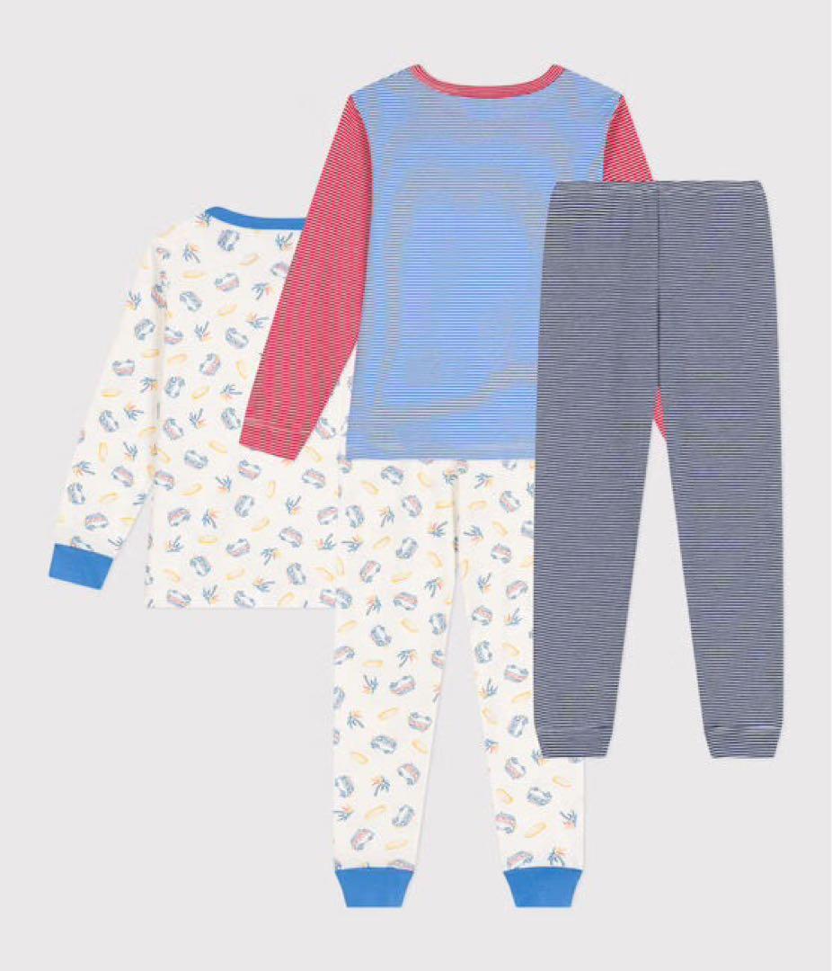 おまとめ 新品未使用 プチバトー 長袖パジャマ ミラレ8ans サーフ 8ans