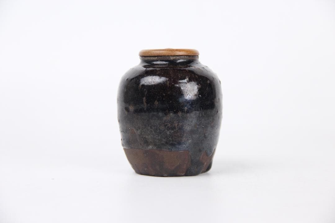 唐物 中国美術 宋代 　茶入　仕覆　箱付 M105