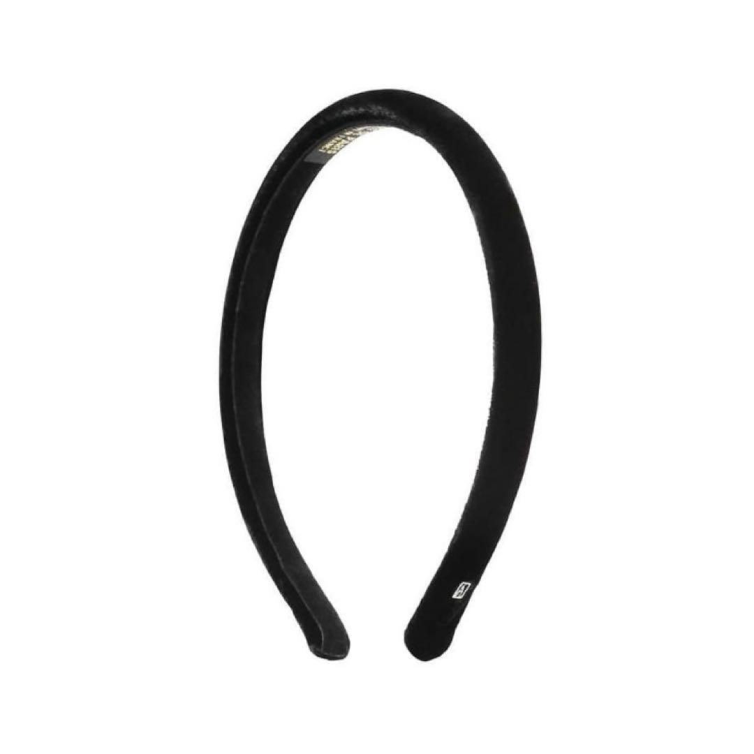 【美品】アレクサンドルドゥパリ カチューシャ　ベロア 黒 ブラック