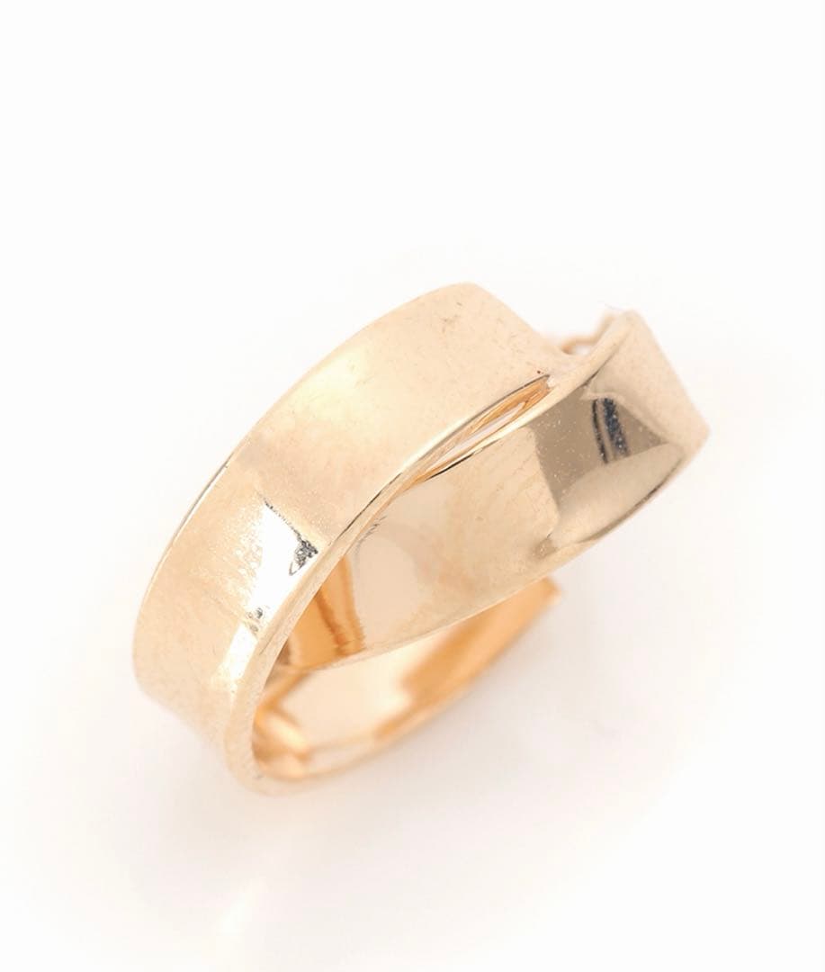 Lilas ワイドラインクロスフープピアス K10（両耳）