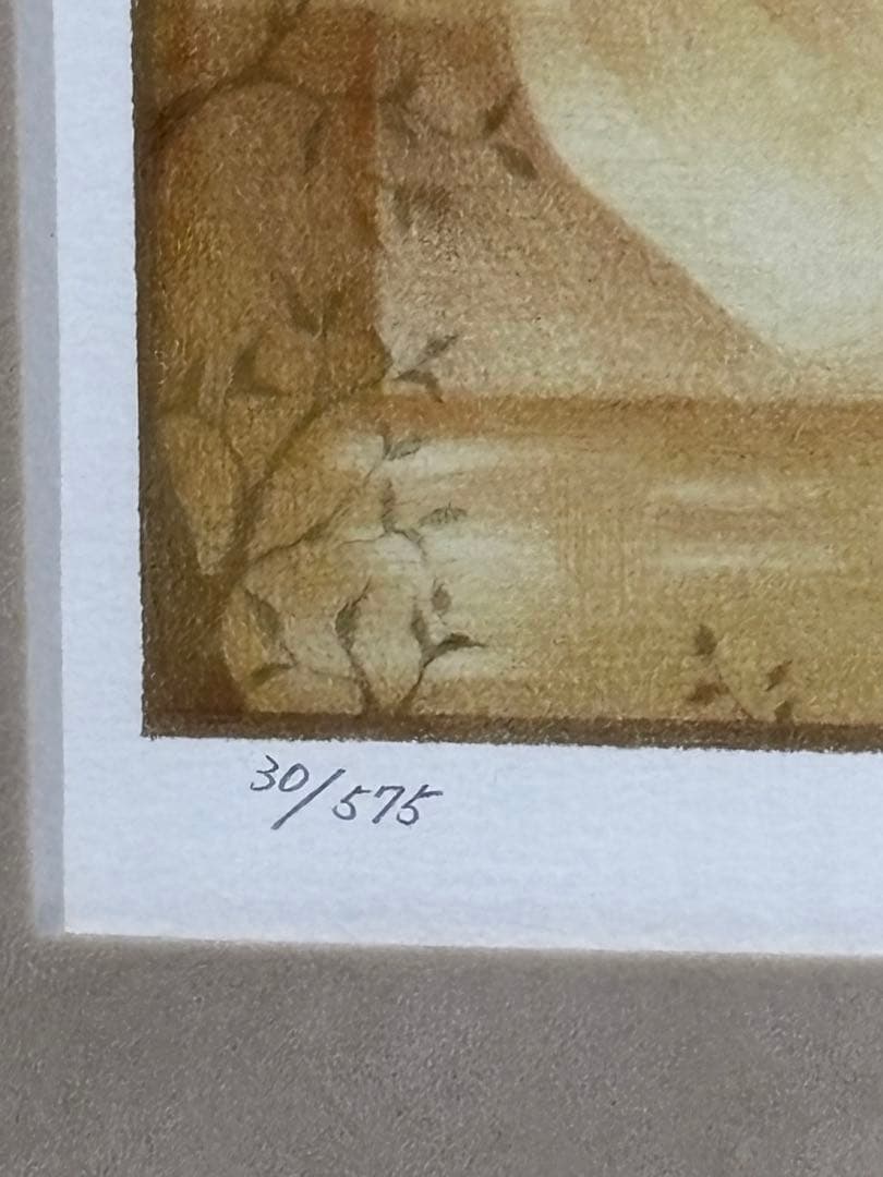真作金色の森の少年　きたのじゅんこ　リトグラフ30/575 保証書付き
