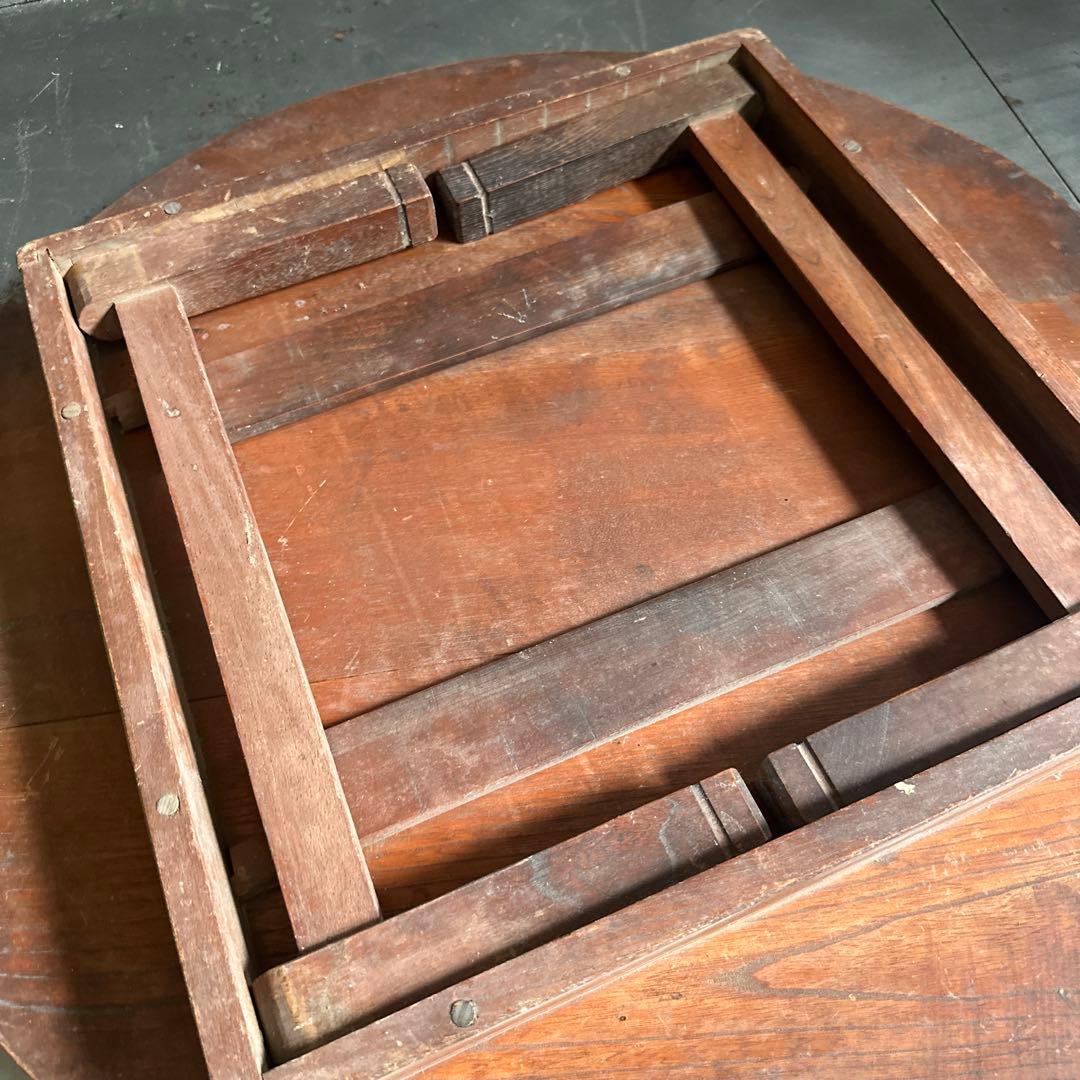 瞬間的お値下げ‼️ちゃぶ台　ラウンド木製テーブル