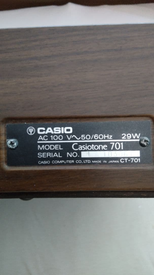 CASIO CASIOTONE701 61鍵盤 シンセサイザー