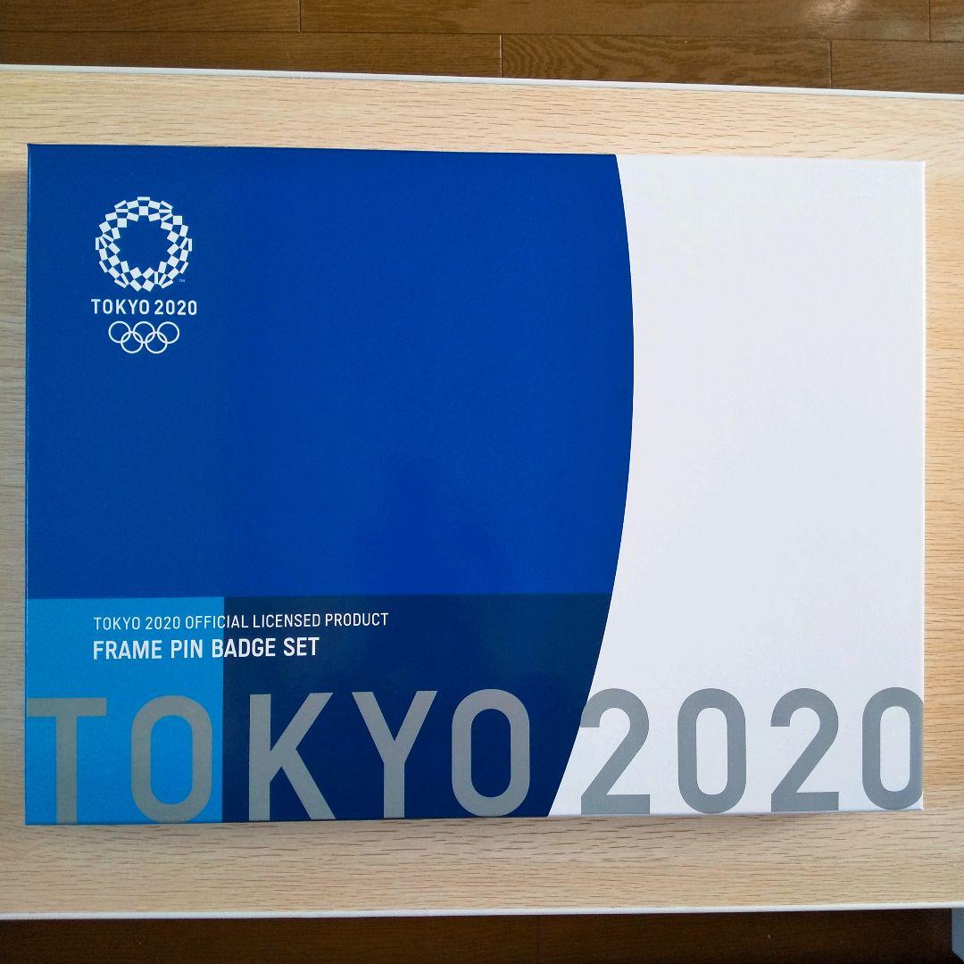 【送料無料】東京2020マスコット シリアルNo.入り額装ピンバッチセット