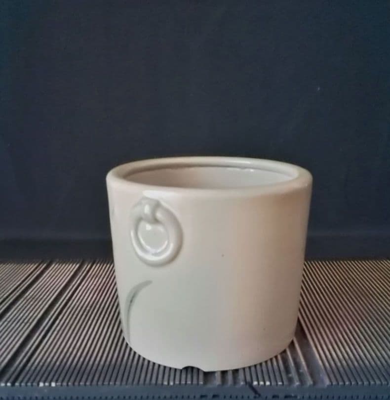 逸品　手焙　手焙り　茶道具　茶席　陶磁器　燕子花図　手描き　和骨董　アンティーク
