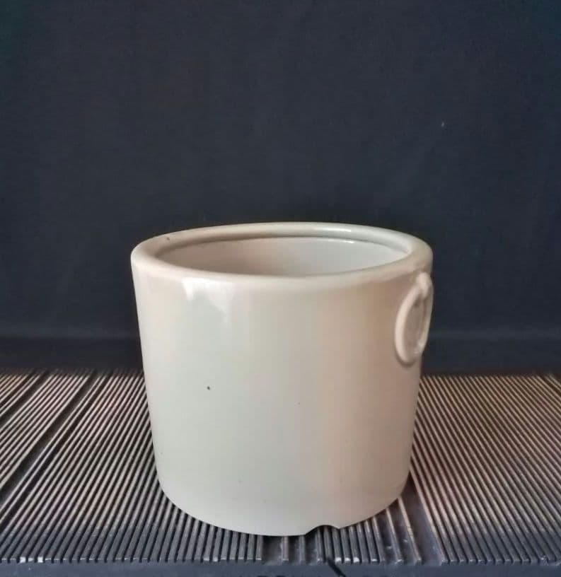 逸品　手焙　手焙り　茶道具　茶席　陶磁器　燕子花図　手描き　和骨董　アンティーク