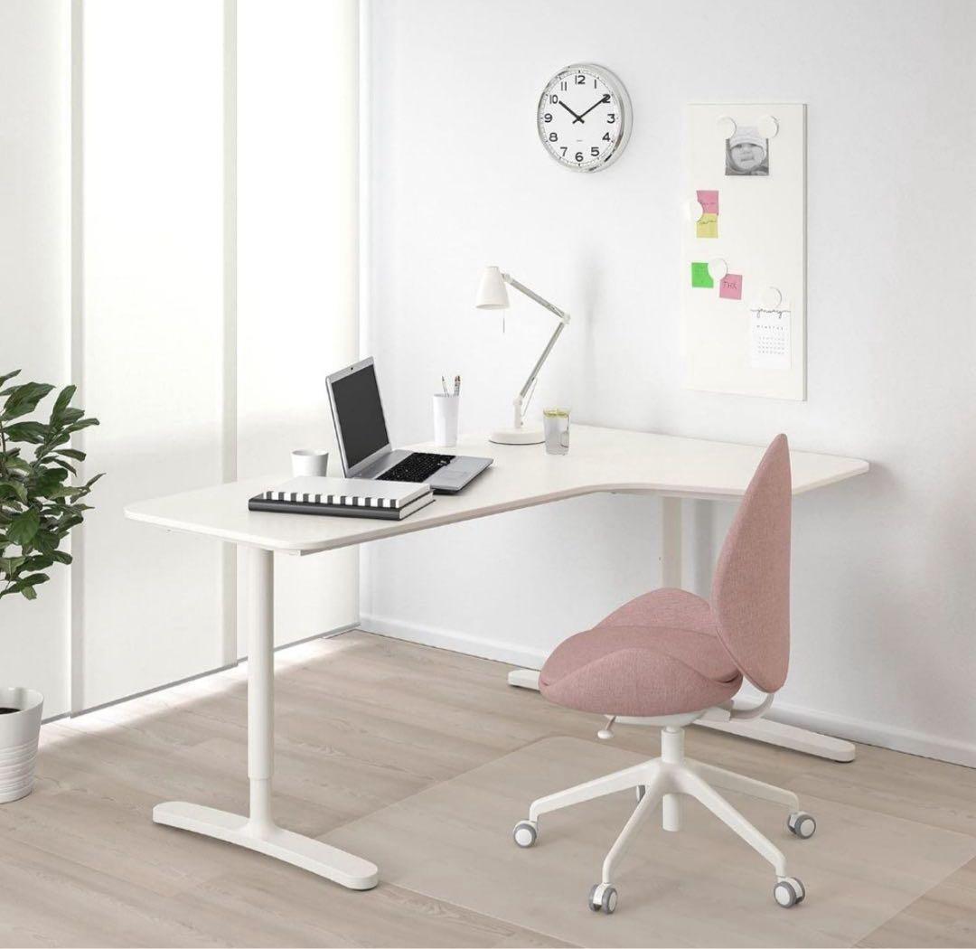IKEA べカント　電動昇降L字型パソコンデスク