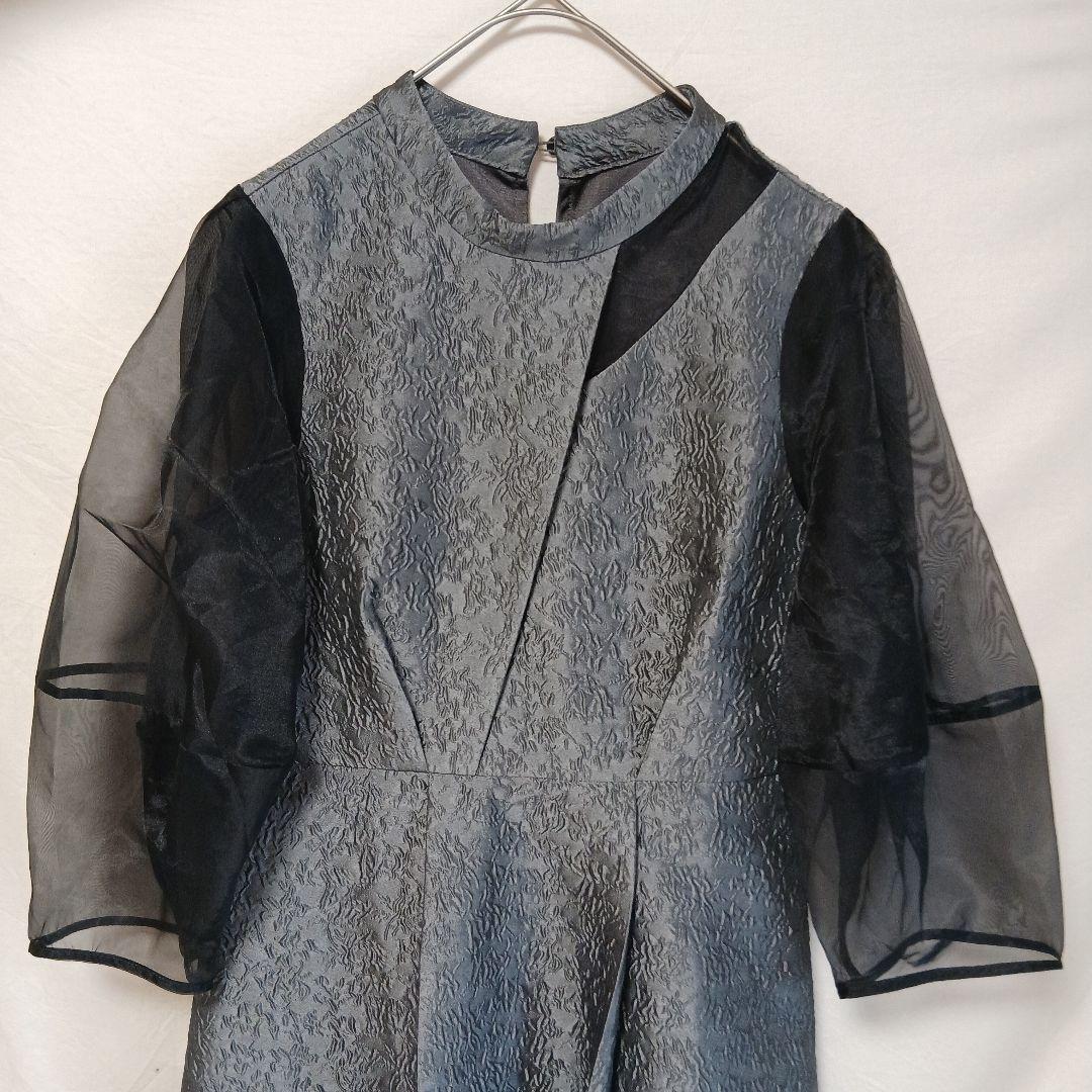 ルイルエブティック フレア ジャガードドレス ワンピース 結婚式 お呼ばれ