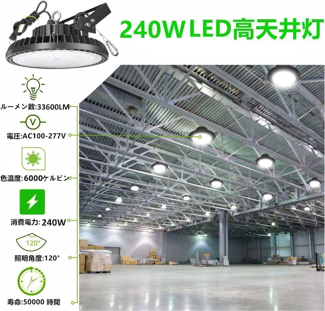 投光器 ハイベイライト LED高天井照明 240W [1.5M配線プラグ付]