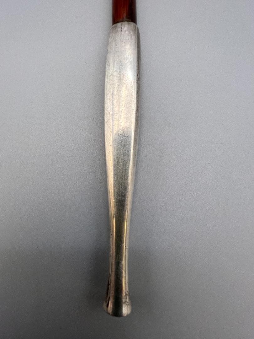 【海】純銀煙管　四角形　キセル　純刻印　銀細工　アンティーク　重量約38g