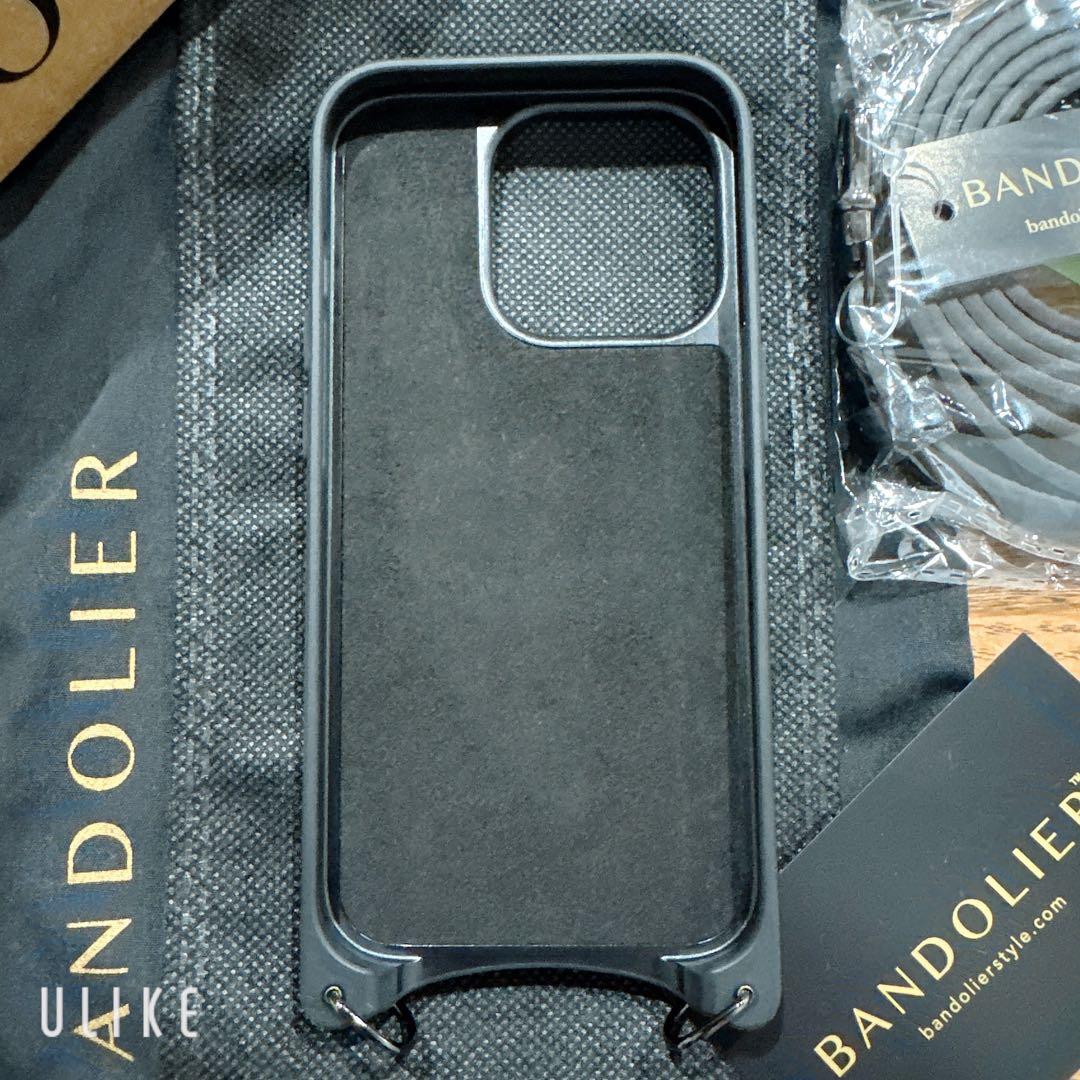 BANDOLIER iPhone用ケース ブラック ストラップ付き　15pro