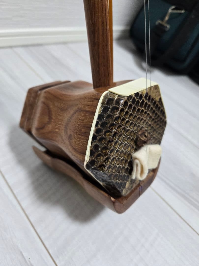 二胡 　希少　十三堂楽器 白紫檀 二胡 601 ケース、 補助教材付き 　良品