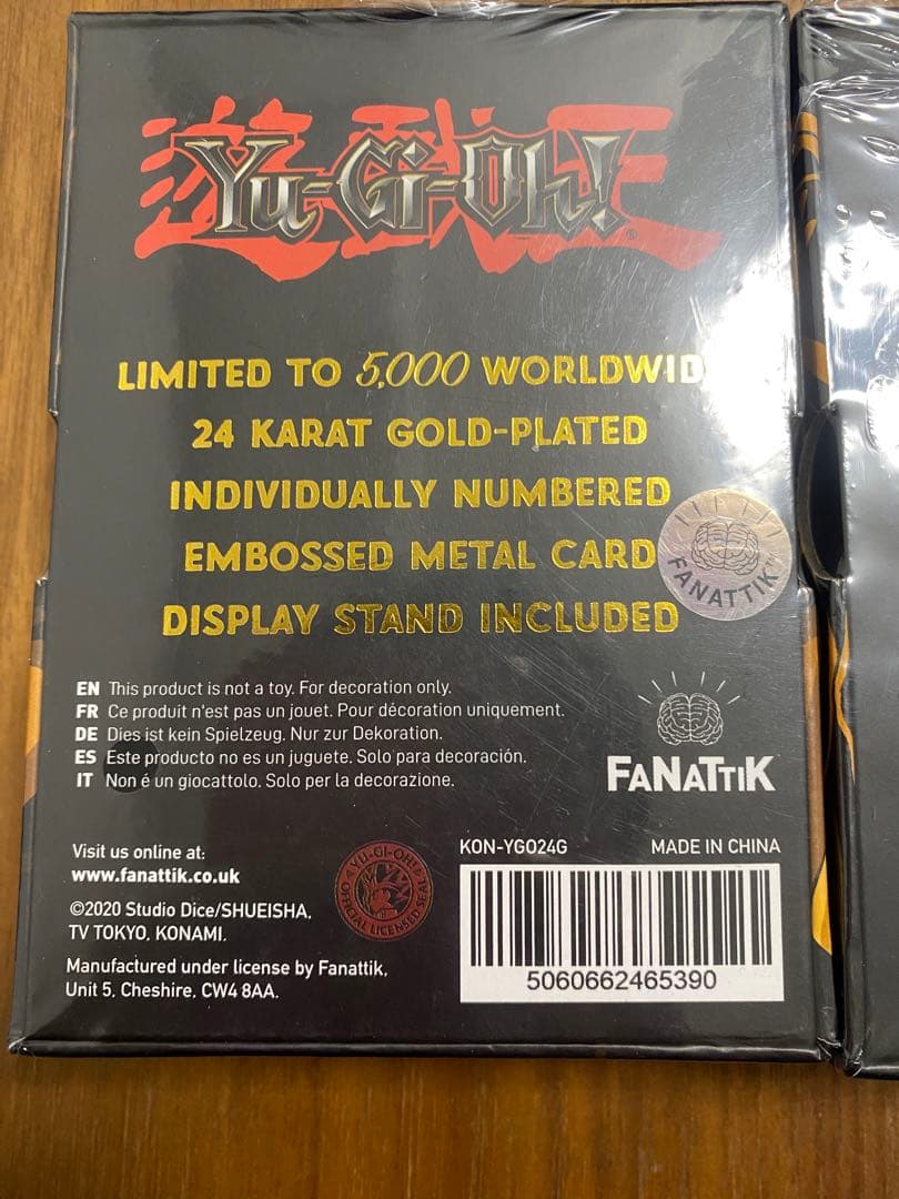 【未開封】金属製カード24K 純金メッキ　5000個限定