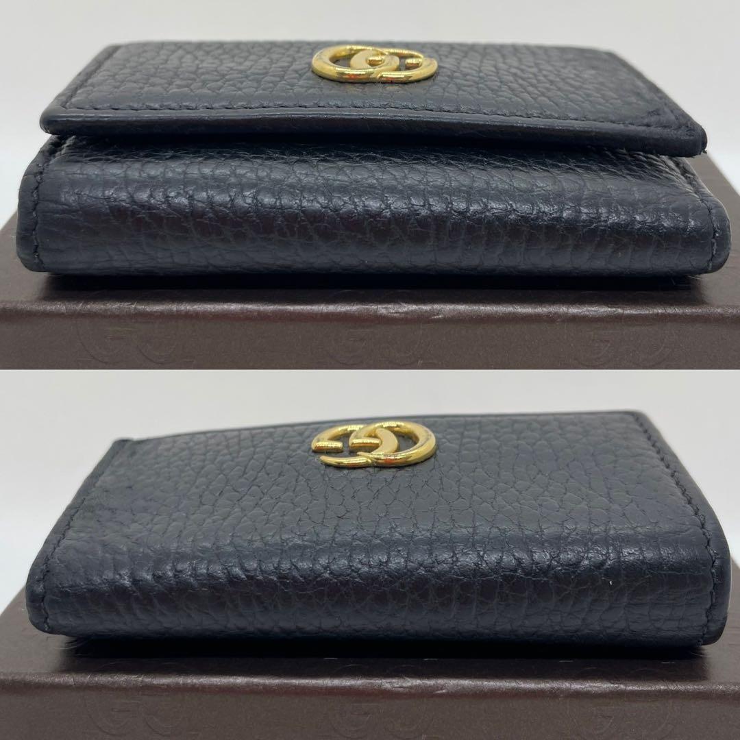 【美品/箱付き】グッチ 456118・0959 GGマーモント キーケース 黒