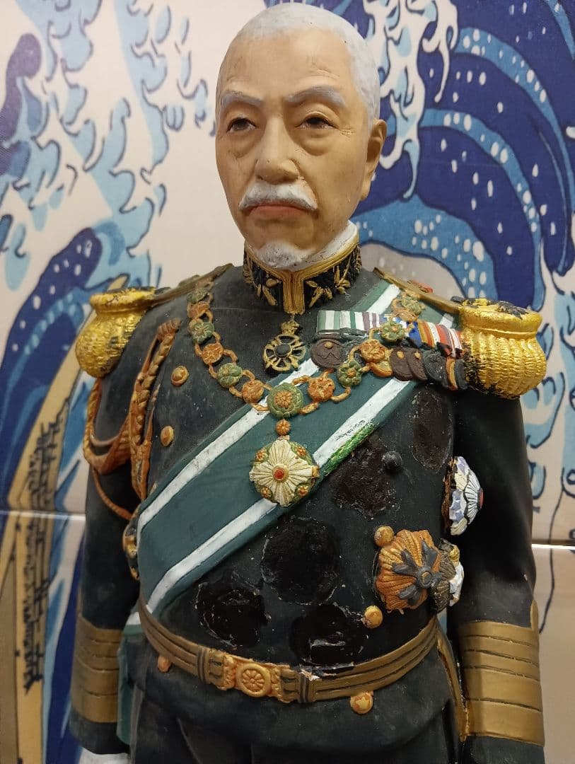 戦前稀少レア大日本帝国海軍東郷平八郎元帥大正〜昭和戦前頃４６センチ陶器人形当時物