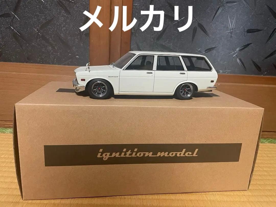 最終値下げ　1/18　イグニッションモデル　ブルーパード510ワゴン　ホワイト