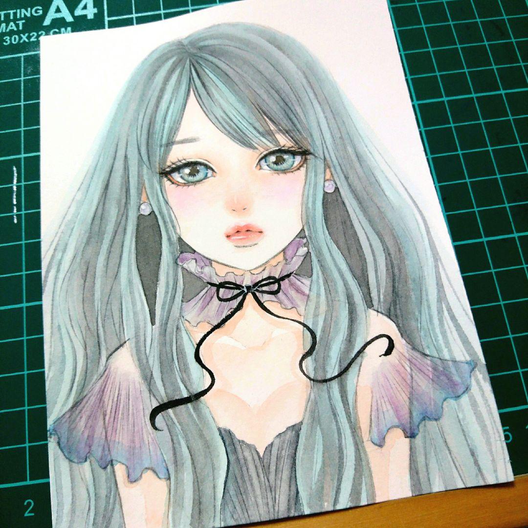 ■ポストカード■   《 セイレーン 》   オリジナル手描きイラスト