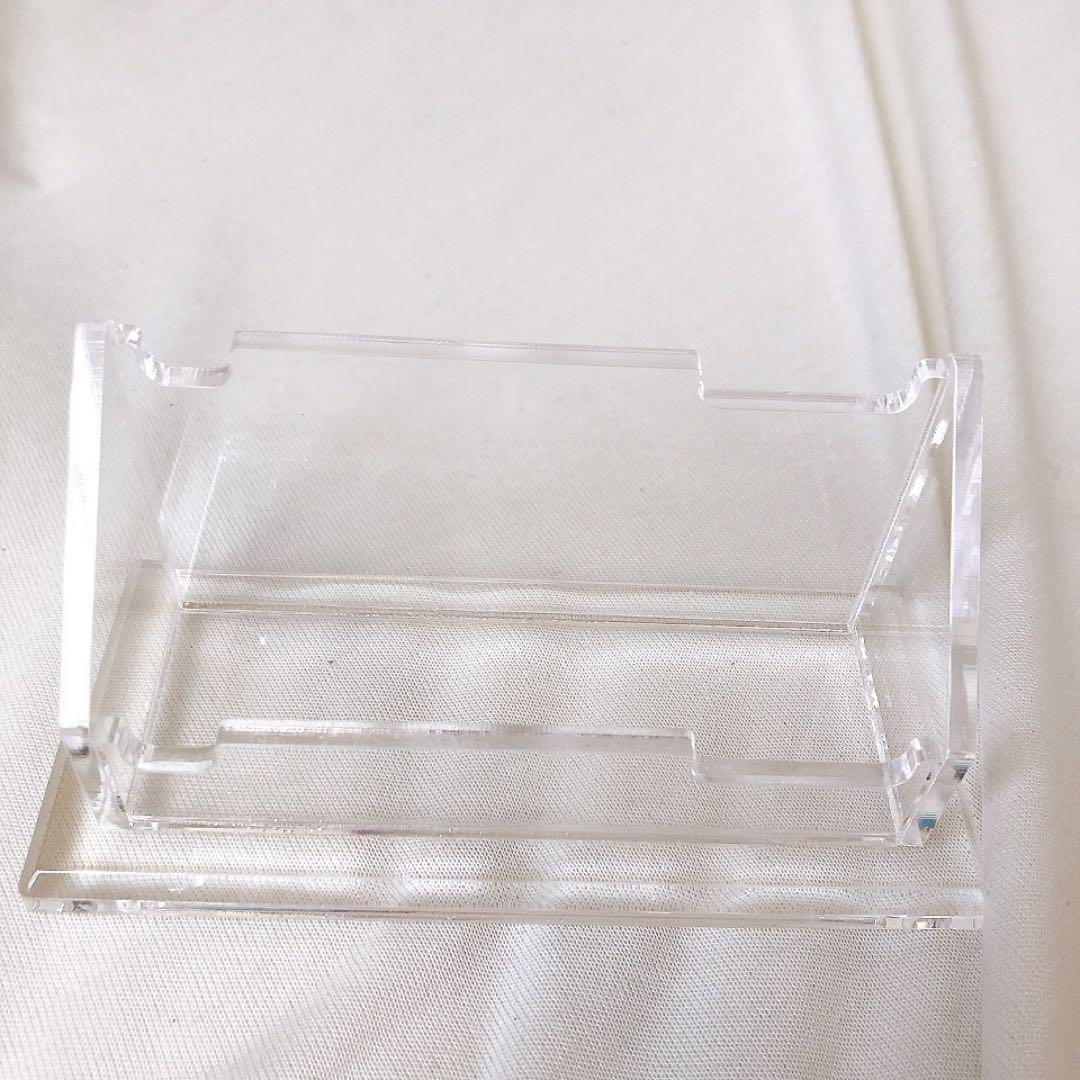 アクリル製 名刺ホルダー 横置き型 オフィス 整理用品 クリア 透明