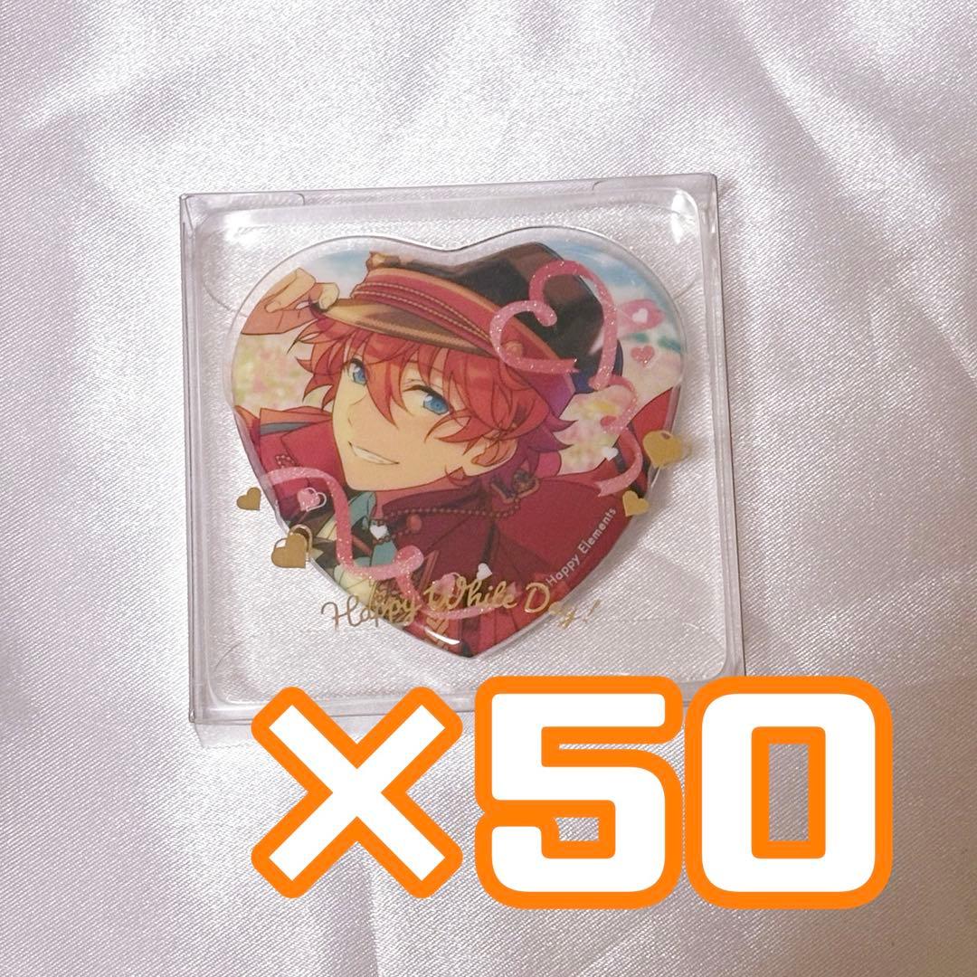 明星スバル　ハート缶バッジ　50点