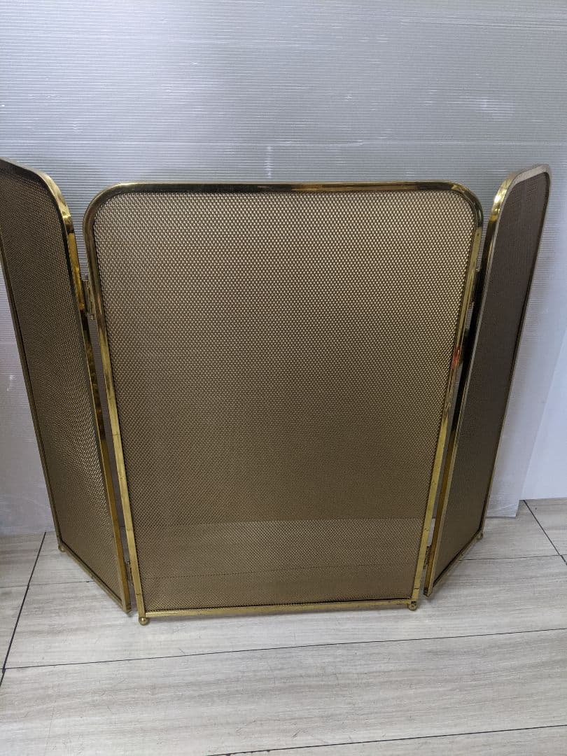 スペイン製ビンテージ ファイヤースクリーン 真鍮 間仕切り パーテーション