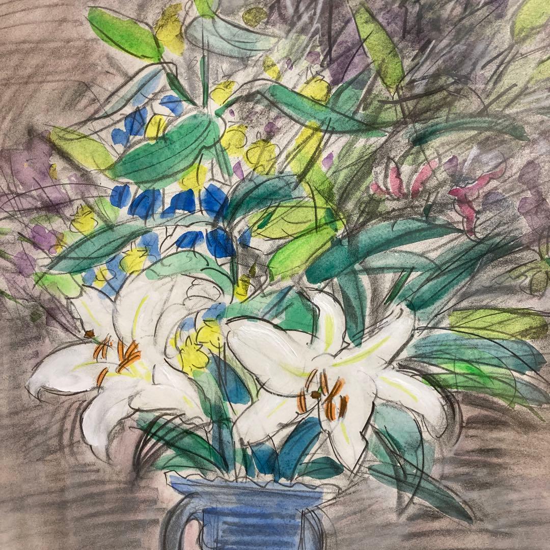 【最終価格】カサブランカの花　　谷昭二作