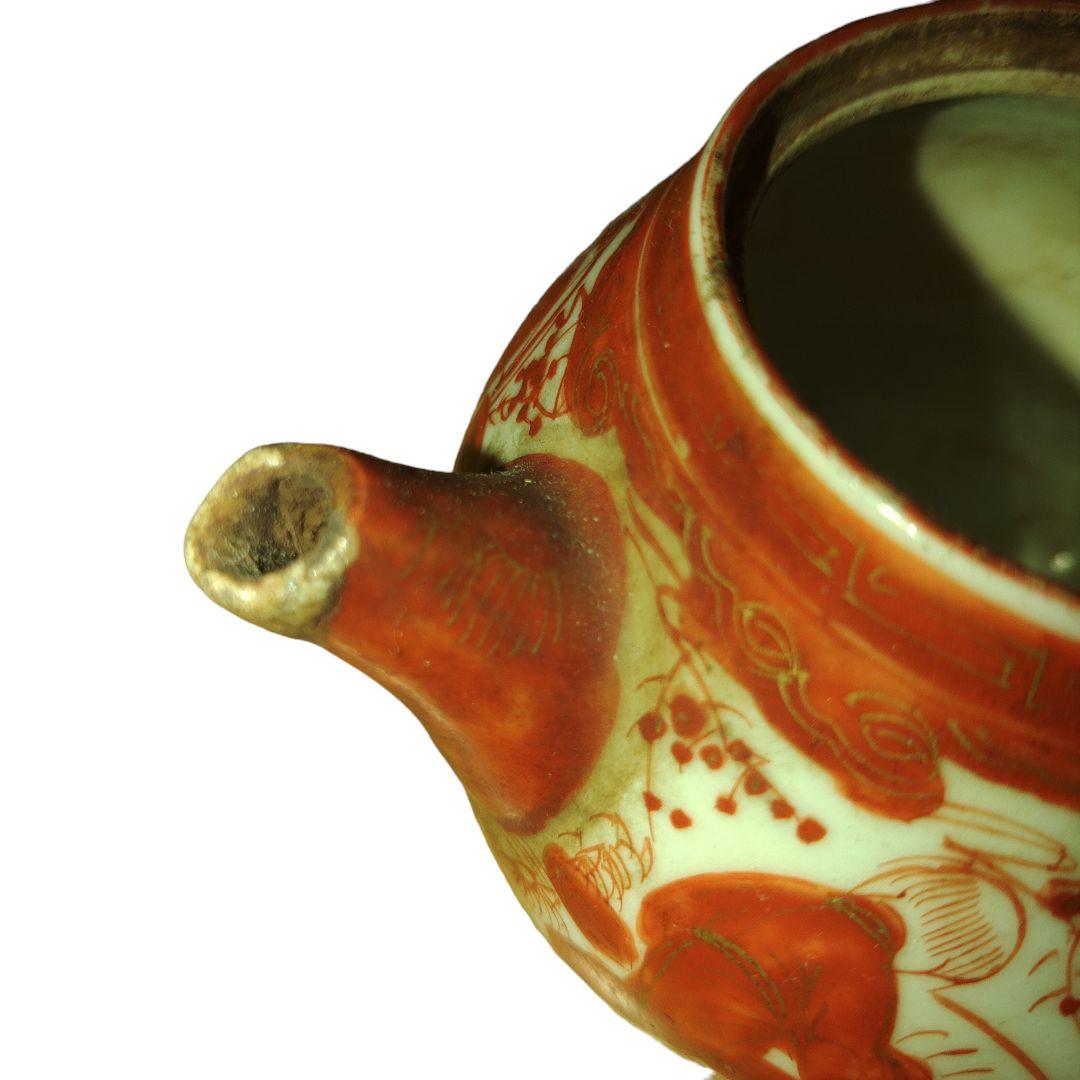 赤絵古九谷焼　煎茶茶器セット　骨董