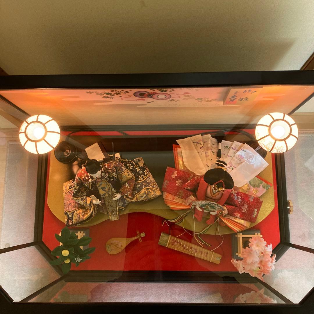 久月　三五雛人形　親王飾りケース入り