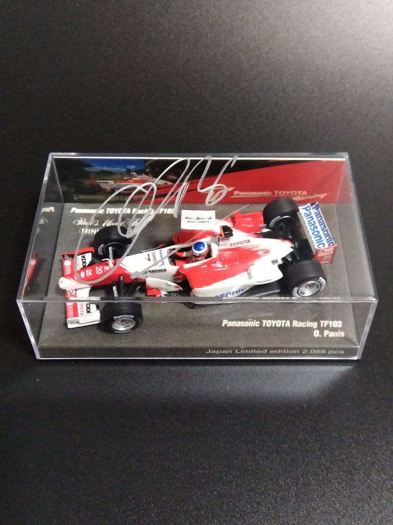 ミニチャンプス オリビエ・パニス トヨタTF103 直筆サイン入り 1/43
