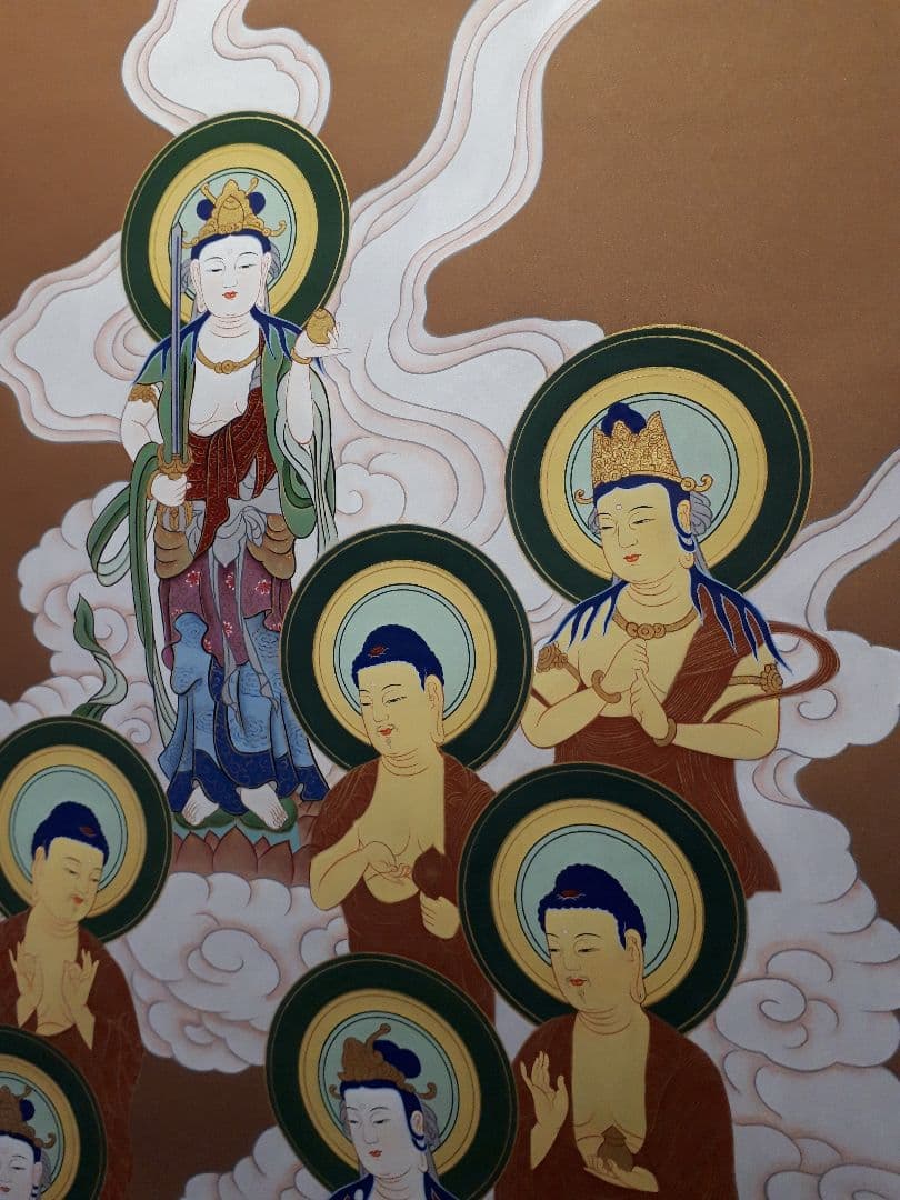 み*る様 ‼️大幅 ‼️ 十三佛　仏画　加藤清人　2尺5寸