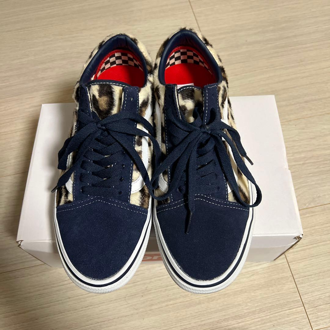 Supreme Vans スニーカー ネイビー/レオパード